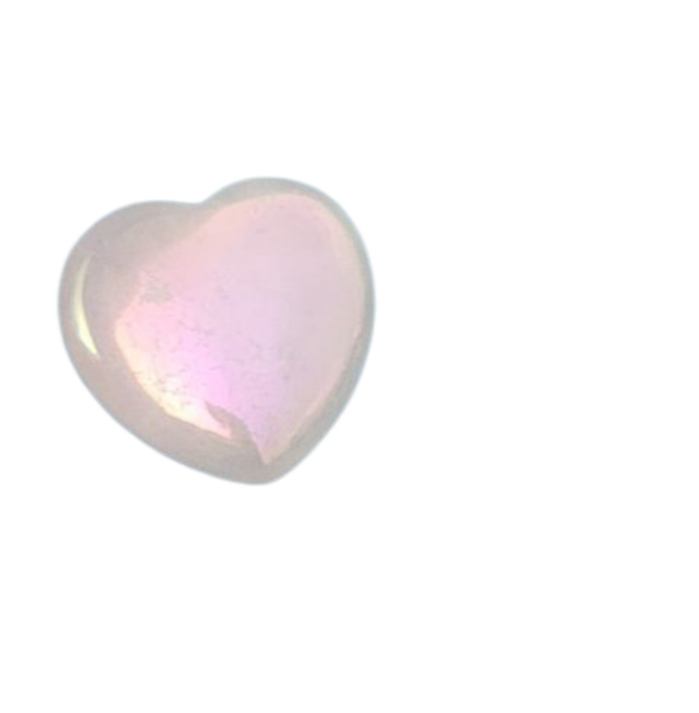 1 30mm Heart - Aqua Aura Rose Quartz - Picture 2 of 3